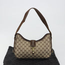 GUCCI GG Canvas Shoulder Bag Beige Gold 92736 Auth 194249V-24
