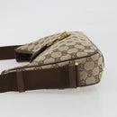 GUCCI GG Canvas Shoulder Bag Beige Gold 92736 Auth 194249V-5