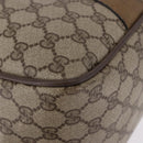 GUCCI GG Supreme Web Sherry Line Hand Bag PVC Beige Gold 39 02 041 Auth 194253-14