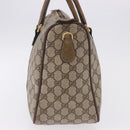 GUCCI GG Supreme Web Sherry Line Hand Bag PVC Beige Gold 39 02 041 Auth 194253-3