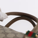 GUCCI GG Supreme Web Sherry Line Hand Bag PVC Beige Gold 39 02 041 Auth 194253-9