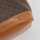 CELINE Macadam Canvas Shoulder Bag PVC Leather Brown Gold Auth 194254A-9
