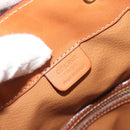 CELINE Macadam Canvas Shoulder Bag PVC Leather Brown Gold Auth 194254A-20