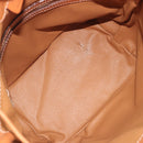 CELINE Macadam Canvas Shoulder Bag PVC Leather Brown Gold Auth 194254A-11