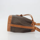 CELINE Macadam Canvas Shoulder Bag PVC Leather Brown Gold Auth 194254A-3