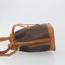 CELINE Macadam Canvas Shoulder Bag PVC Leather Brown Gold Auth 194254A-4