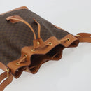 CELINE Macadam Canvas Shoulder Bag PVC Leather Brown Gold Auth 194254A-6
