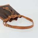 CELINE Macadam Canvas Shoulder Bag PVC Leather Brown Gold Auth 194254A-7
