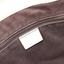 GUCCI GG Canvas Hand Bag Beige Silver 113019 Auth 194256-15