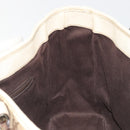 GUCCI GG Canvas Hand Bag Beige Silver 113019 Auth 194256-17