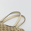 GUCCI GG Canvas Hand Bag Beige Silver 113019 Auth 194256-8