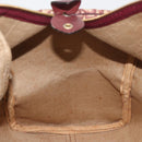 Christian Dior Trotter Canvas Boston Bag Red Gold Auth 194262-19