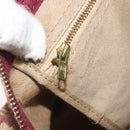 Christian Dior Trotter Canvas Boston Bag Red Gold Auth 194262-20