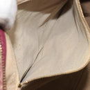 Christian Dior Trotter Canvas Boston Bag Red Gold Auth 194262-21