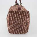 Christian Dior Trotter Canvas Boston Bag Red Gold Auth 194262-4