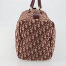 Christian Dior Trotter Canvas Boston Bag Red Gold Auth 194262-5