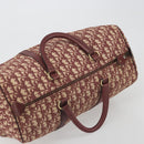Christian Dior Trotter Canvas Boston Bag Red Gold Auth 194262-6