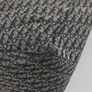 Christian Dior Trotter Canvas Tote Bag Navy Silver Auth 194263-17