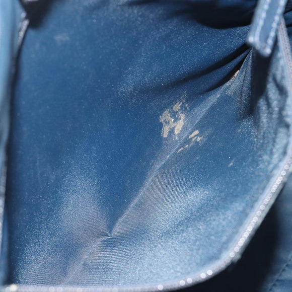 Christian Dior Trotter Canvas Tote Bag Navy Silver Auth 194263