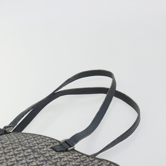 Christian Dior Trotter Canvas Tote Bag Navy Silver Auth 194263