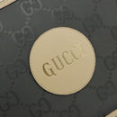 GUCCI GG Emboss Clutch Bag Canvas Gray Silver 625598 525040 Auth 194270A-12