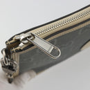 GUCCI GG Emboss Clutch Bag Canvas Gray Silver 625598 525040 Auth 194270A-13