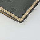 GUCCI GG Emboss Clutch Bag Canvas Gray Silver 625598 525040 Auth 194270A-9