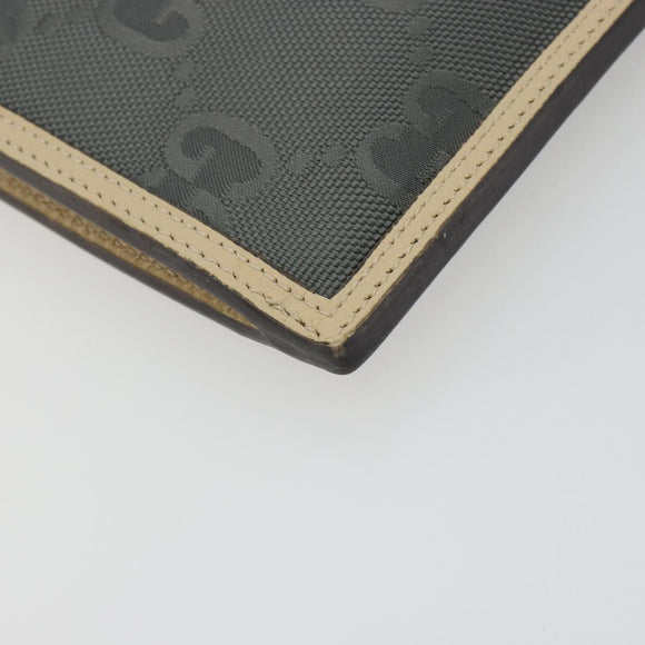 GUCCI GG Emboss Clutch Bag Canvas Gray Silver 625598 525040 Auth 194270A