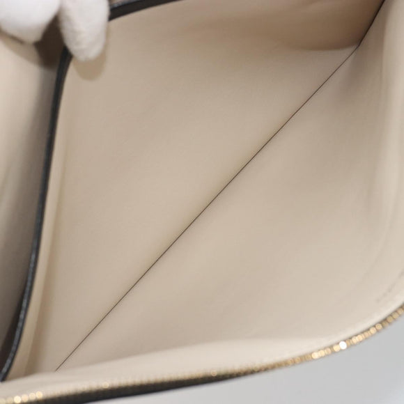 Valextra Clutch Bag Leather Black Gold Auth 194271A
