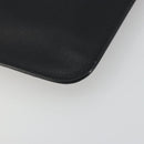 Valextra Clutch Bag Leather Black Gold Auth 194271A-14