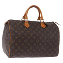 LOUIS VUITTON Monogram Speedy 35 Hand Bag M41524 LV Auth 194276V-1