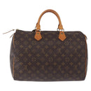 LOUIS VUITTON Monogram Speedy 35 Hand Bag M41524 LV Auth 194276V-2