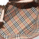 Burberrys Hand Bag Leather Brown Gold Auth 194278-12