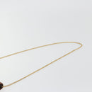Christian Dior Chain Shoulder Bag Leather Brown Gold Auth 194279-8