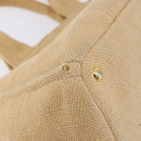 PRADA Canapa GM Tote Bag Straw Beige Gold Auth 194284-10