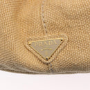 PRADA Canapa GM Tote Bag Straw Beige Gold Auth 194284-18