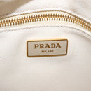 PRADA Canapa GM Tote Bag Straw Beige Gold Auth 194284-19