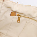 PRADA Canapa GM Tote Bag Straw Beige Gold Auth 194284-24
