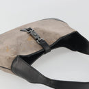 GUCCI Jackie Shoulder Bag Velor Gray Silver 001 3306 Auth 194285-6