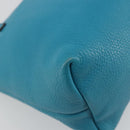 GUCCI Soho Hand Bag Leather Blue Silver 340618 Auth 194286A-17