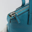 GUCCI Soho Hand Bag Leather Blue Silver 340618 Auth 194286A-10