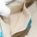 GUCCI Soho Hand Bag Leather Blue Silver 340618 Auth 194286A-21