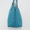 GUCCI Soho Hand Bag Leather Blue Silver 340618 Auth 194286A-3