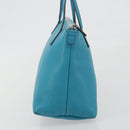 GUCCI Soho Hand Bag Leather Blue Silver 340618 Auth 194286A-4