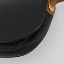 Christian Dior Shoulder Bag Leather Black Gold Auth 194288A-15