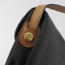 Christian Dior Shoulder Bag Leather Black Gold Auth 194288A-10