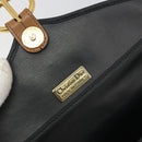 Christian Dior Shoulder Bag Leather Black Gold Auth 194288A-18