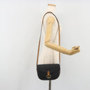 Christian Dior Shoulder Bag Leather Black Gold Auth 194288A-23
