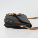 Christian Dior Shoulder Bag Leather Black Gold Auth 194288A-3