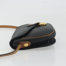 Christian Dior Shoulder Bag Leather Black Gold Auth 194288A-4